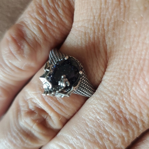 STERLING SILVER DRAGON RING - Picture 3 of 7